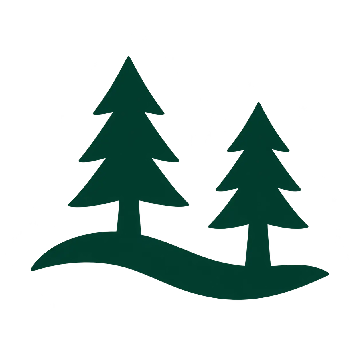 Green tree with trunk and branches icon